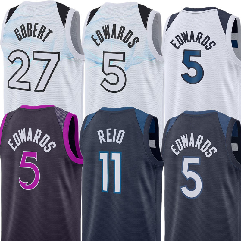 Anthony Edwards Naz Reid Jaden McDaniels Donte DiVincenzo Mike Conley Jesse Edwards Gobert Julius Randle Nickeil Walker Joan Beringer men kids Basketball Jersey