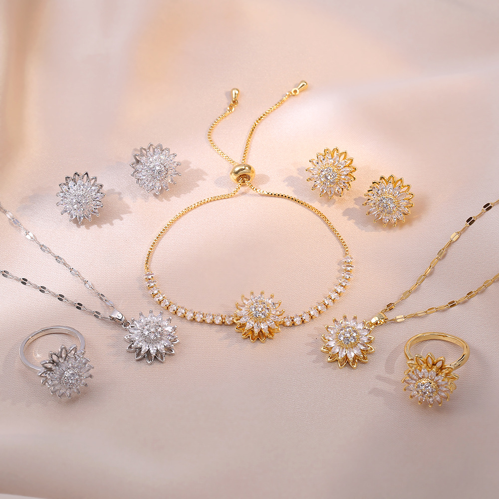 moissanite chain designer necklace designer necklace for woman diamond chain luxury jewelry women mens necklace Sunflower ins collarbone necklace Ring - view 3