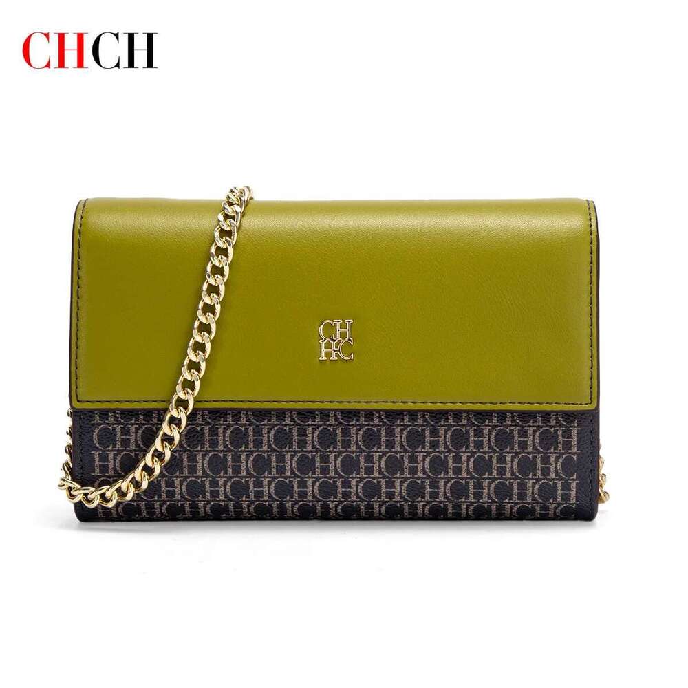 CHCH Shoulder 2024 Brand Classic Letter Flip Small Square Business Phone Chain Bag