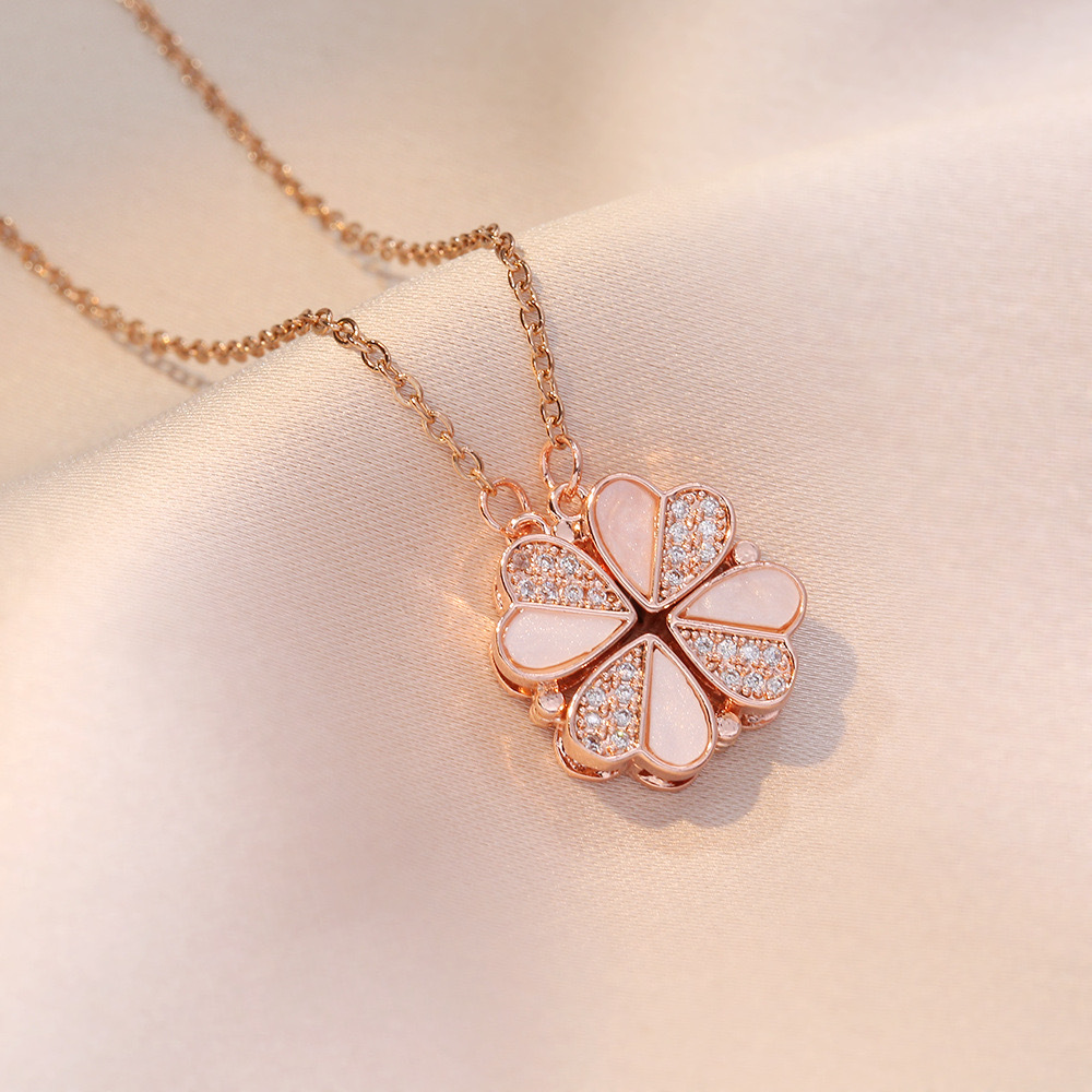 moissanite chain designer necklace designer necklace for woman diamond chain luxury jewelry women mens necklace heart linked to heart Foldable clavicl - view 9