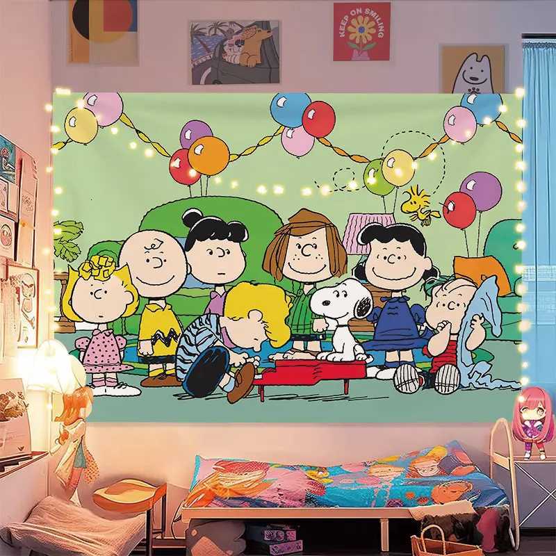 Miniso Christmas Tapestry Wall Hanging Decor Kids Adult Bedroom Dorm Background Cloth Healing Style Party DecorationM251125