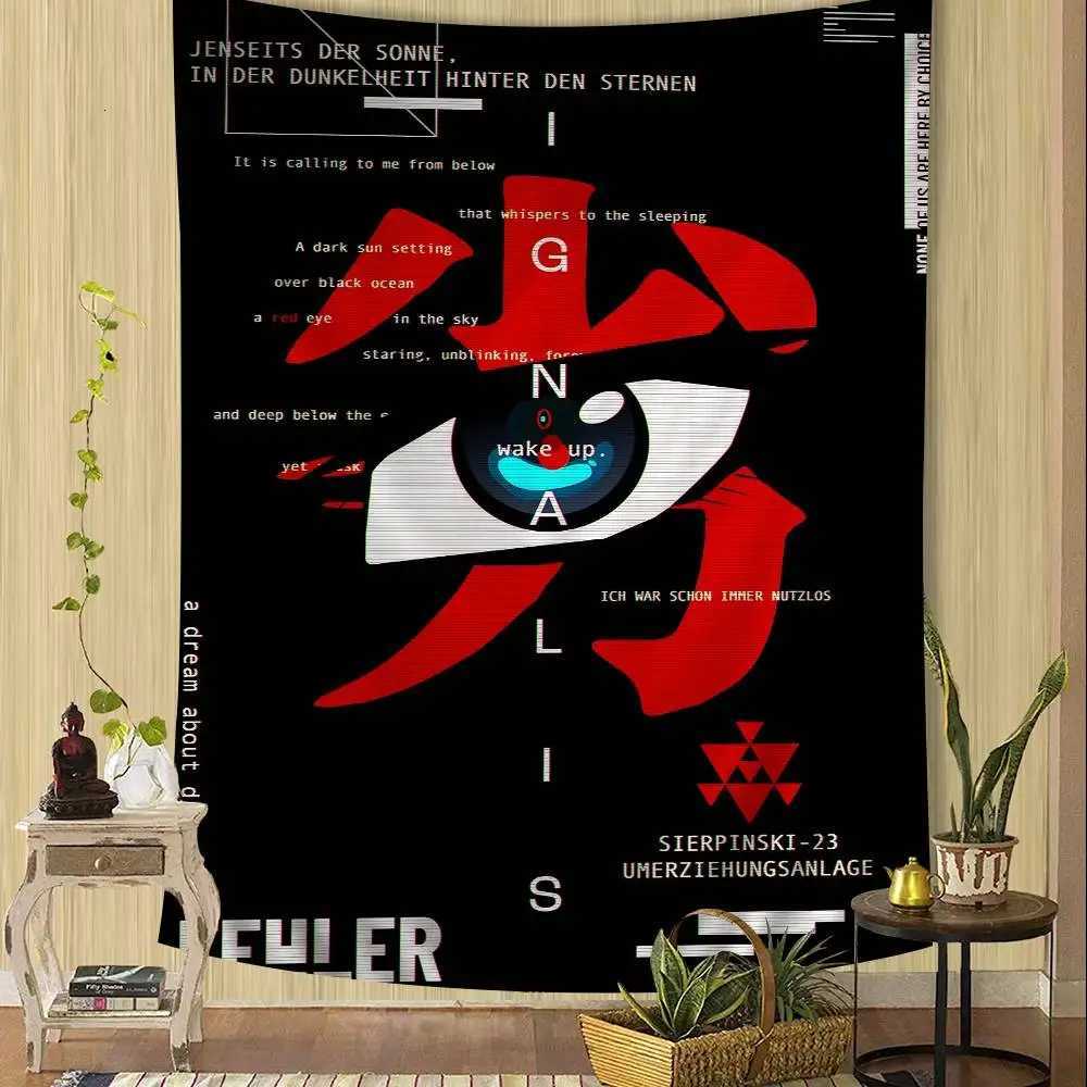 Signalis Survival Horror Indie Game Cartoon Tapestry Hippie Flower Wall Carpets Dorm Decor Art Home DecorM251125