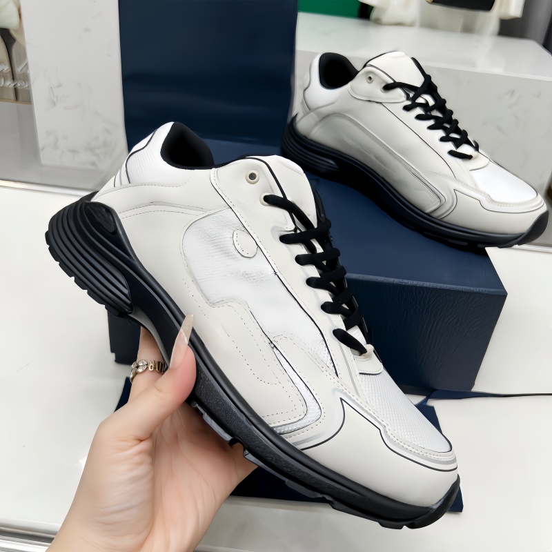 Casual shoes fashionable classic luxury designer shoes, genuine leather tweed shoes outdoor couple running shoes rubber anti-slip sneakers retro banquet shoes