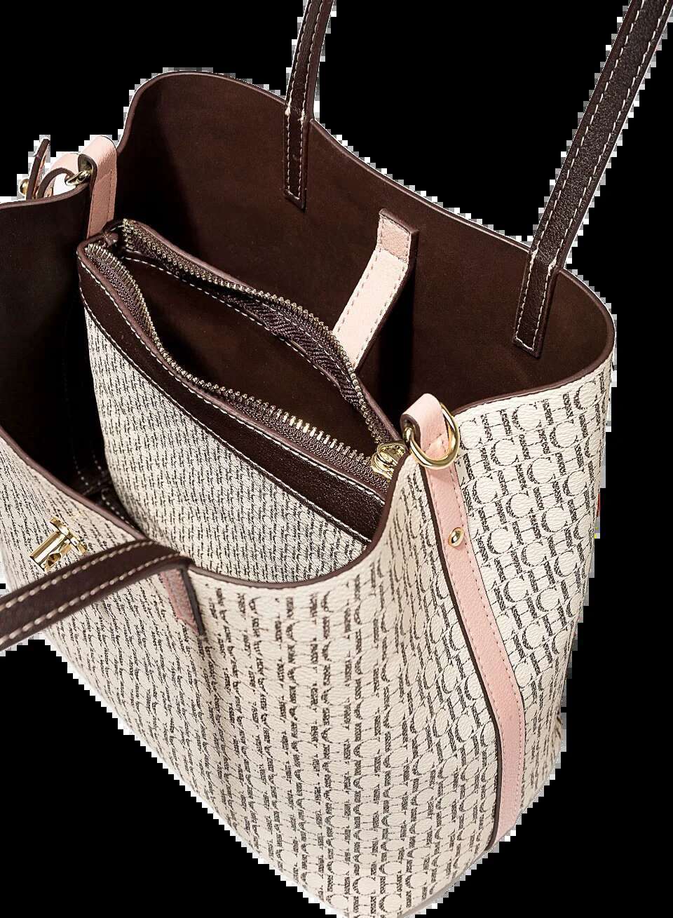 For CH Premium Versatile Leather Crossbody Large Capacity Daily Commuter Tote Bag Letter Print Design Ladies Fashion