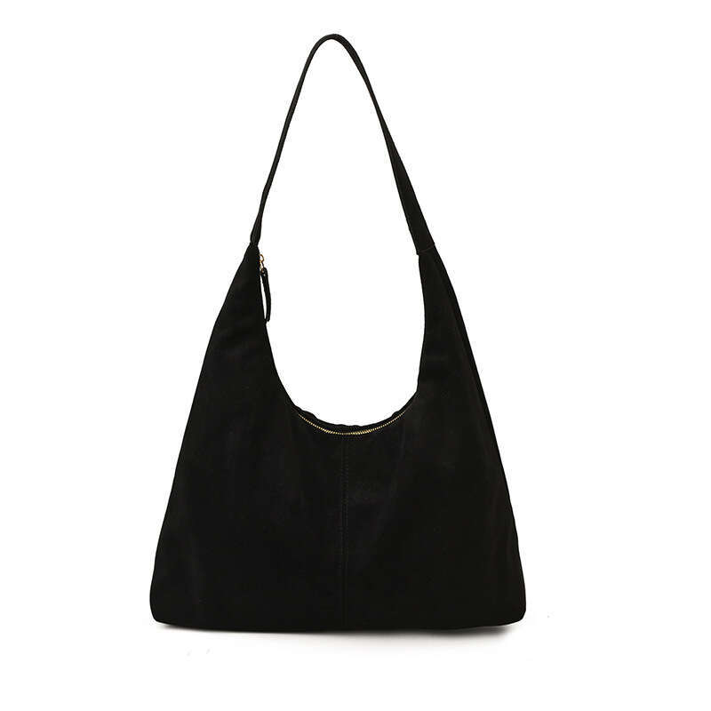 Suede Bucket Autumn Winter New Large Capacity Simple Underarm Tote Retro Commuting Personality Shoulder Bag for Women
