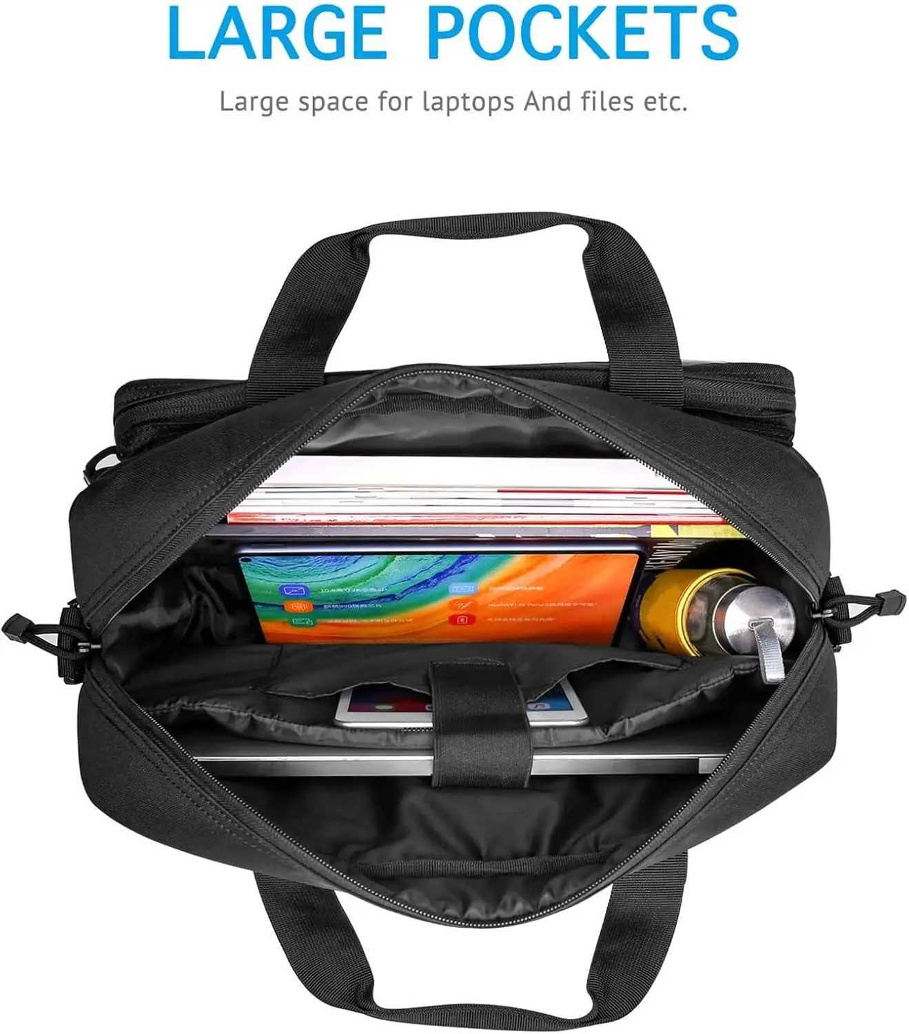 15 16 inch Tactical Laptop Messenger Shoulder Bag Multifunctional Laptop Handbags Briefcase Large Notebook Carrying Sleeve CaseT251125