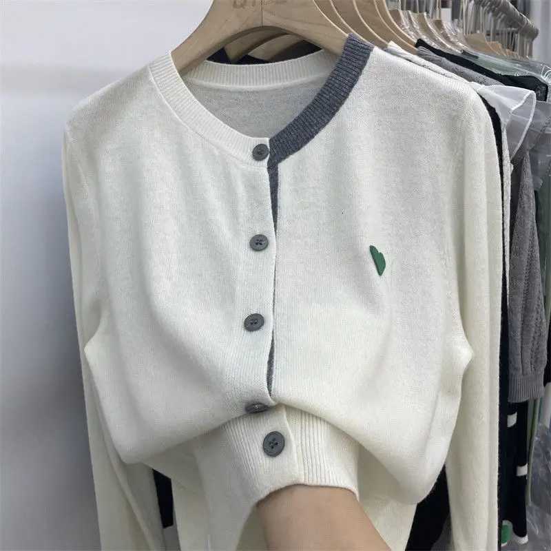 Spring Autumn New in Gentle Temperament Knitted Cardigan Womens Long Sleeved Fashionable Casual Loose Sweater Jacket TopT251125
