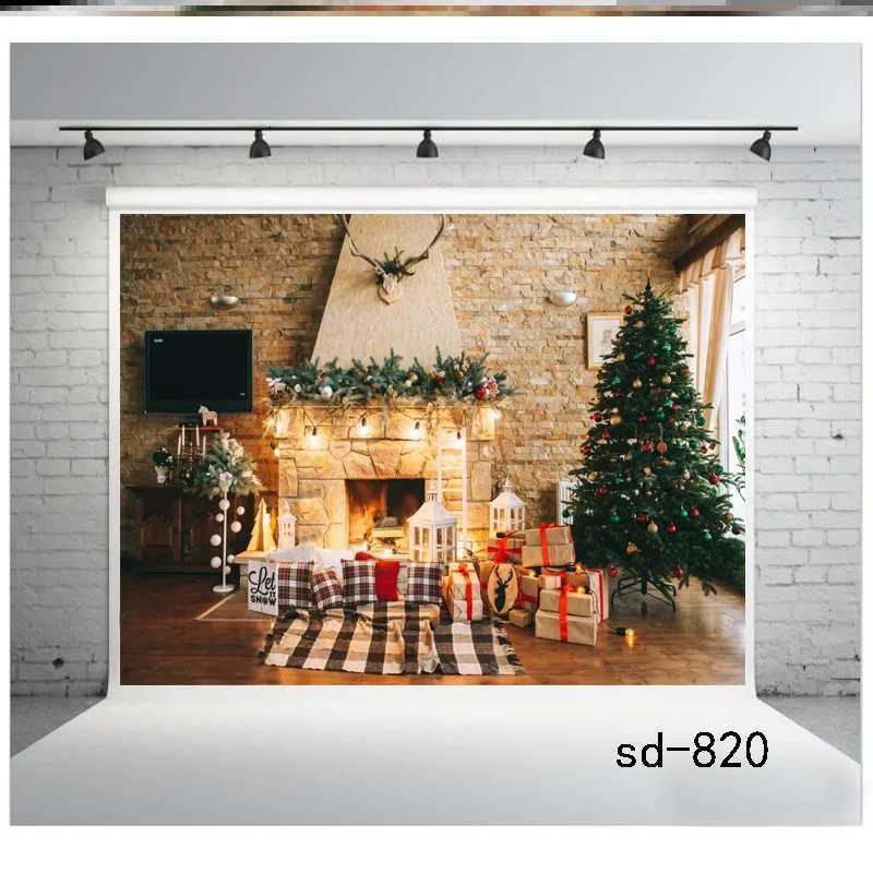 VIKAMA Christmas Window Scene Tapestry Stain-Resistant Wear-Resistant Waterproof Wall Hanging Living Room Accent Wall DecorM251125