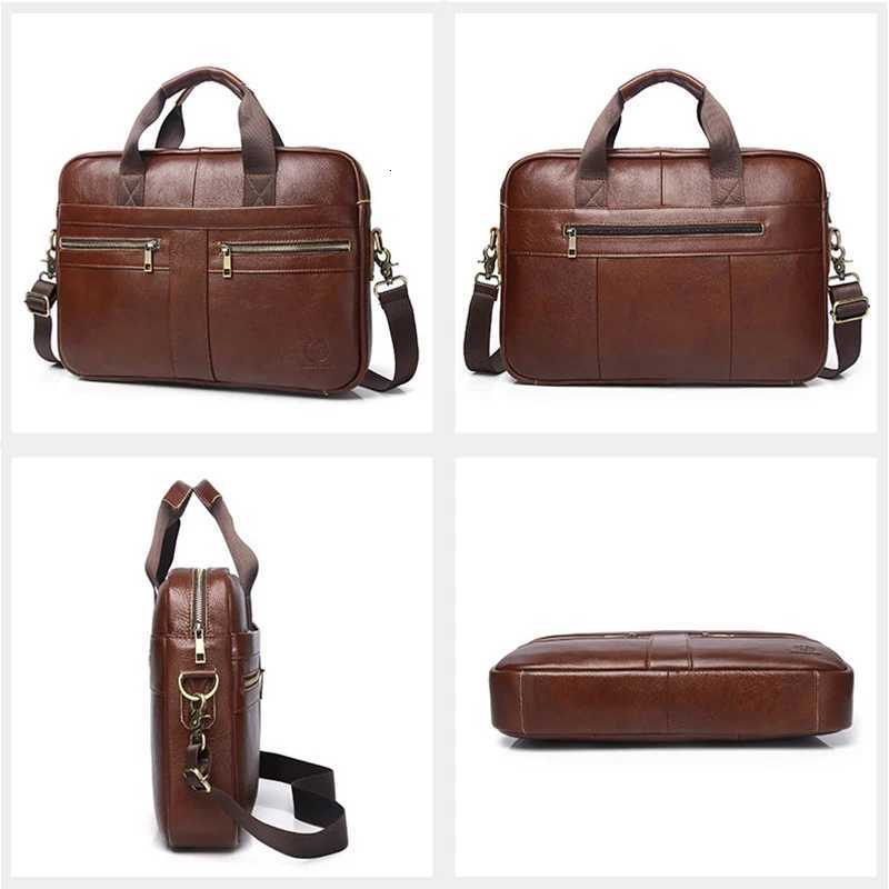 SCHLATUM Genuine Leather Briefcases Hard For Men 156 Inch Office Bussiness Computer Bag Vintage Handbags Laptop Briefcase BagsT251125