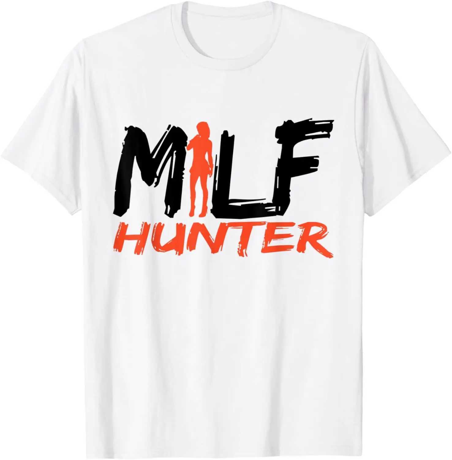 MILF Hunter - Fun Adult Humor Jokes for Men Who Love Milk T-shirts Mens Clothing Top Graphic T-shirt Camisetas Street Clothing W250425