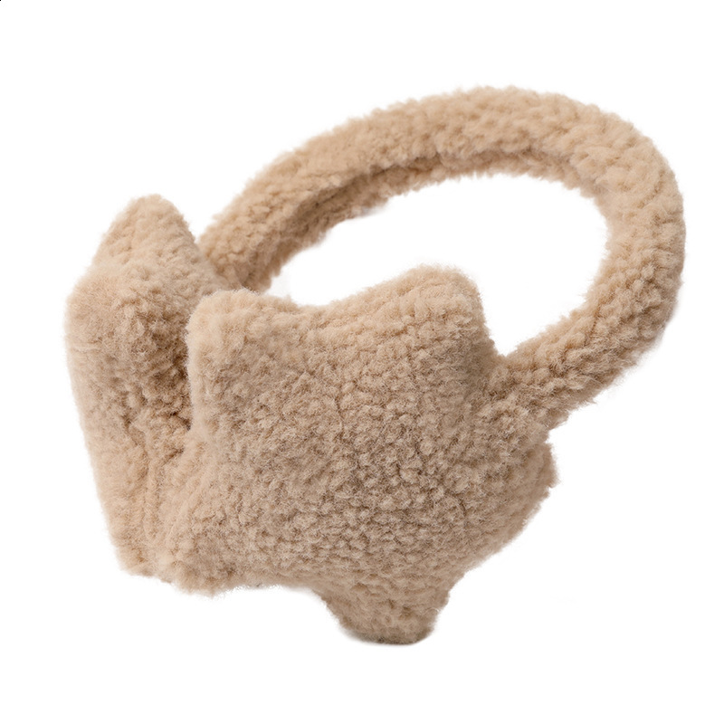Cute star plush earmuffs for womens winter earphones ear tips and ear bags for cycling keeping warm and protecting the ears
