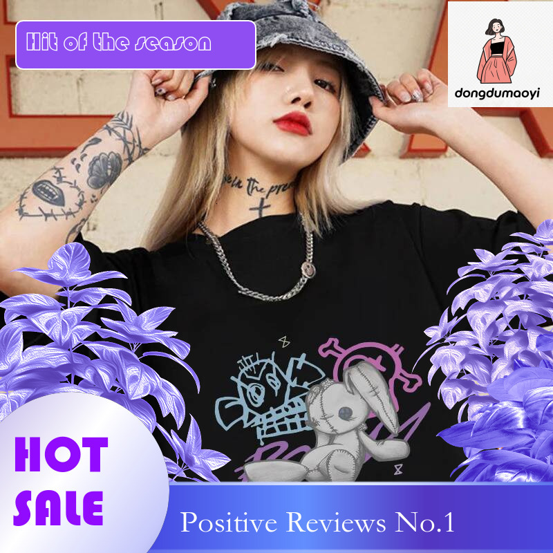 Dongdumaoyi Jinx Arcane Monkey Fashion T Shirt Anime Role Play Aesthetic Printed Summer Streetwear Short Sleeve Shirt