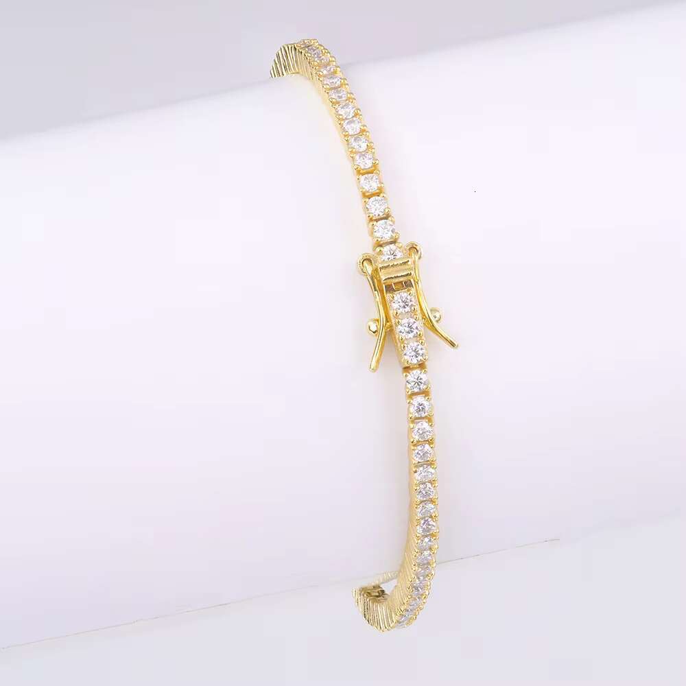 XINGYUE Wholesale 925 Silver Round Shape 2mm DEF White Color Mossanite Tennis Bracelet Fashion Jewelry for Party for Wedding