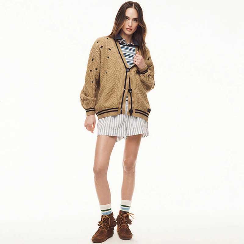 Taylor Fearless Knit Cardigan Unisex Loose Knitted Coat Embroidered Star Long Sleeve Knitwear Tops Men Women TS Sweater ClothingT251125