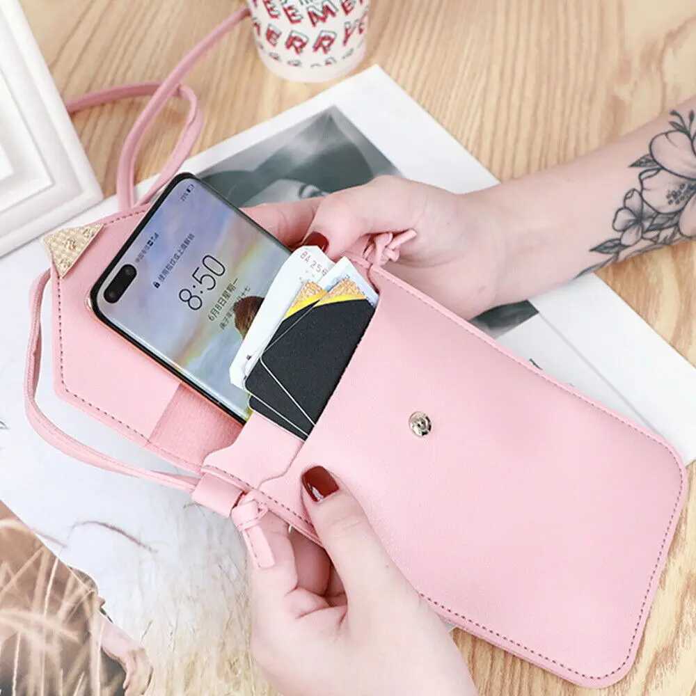 Womens small cross shoulder bag Pu leather womens phone pocket Ard clutch wallet messenger bag 2024 new model W250421