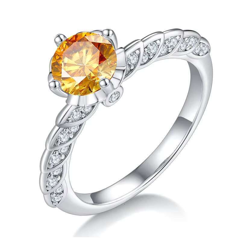 Mothers Day Gift 4 Color for Choose Fine Jewelry 1ct Moissanite Diamond S925 Sterling Silver Ring Woman Engagement Ring