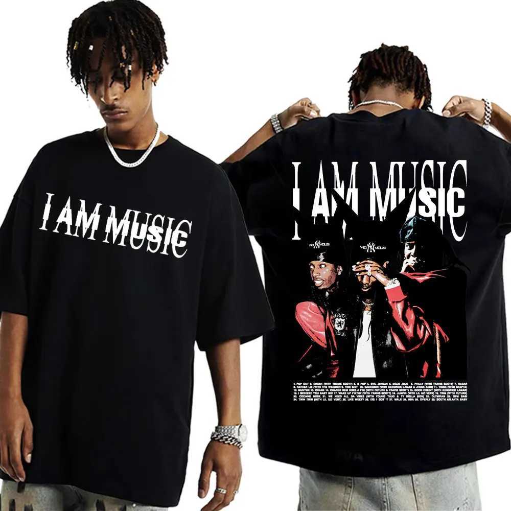 Rap singer Playboi Carti I AM music album T-shirt mens clothing hip-hop 90s retro mens T-shirt casual cotton oversized T-shirt W250425