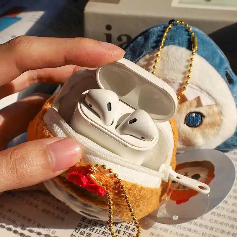Kawaii Mofusand Plush Coin Purse Key Chain New Earphones School Bag Pendant Portable Lipstick Cosmetic Bag Birthday GiftXJ251125