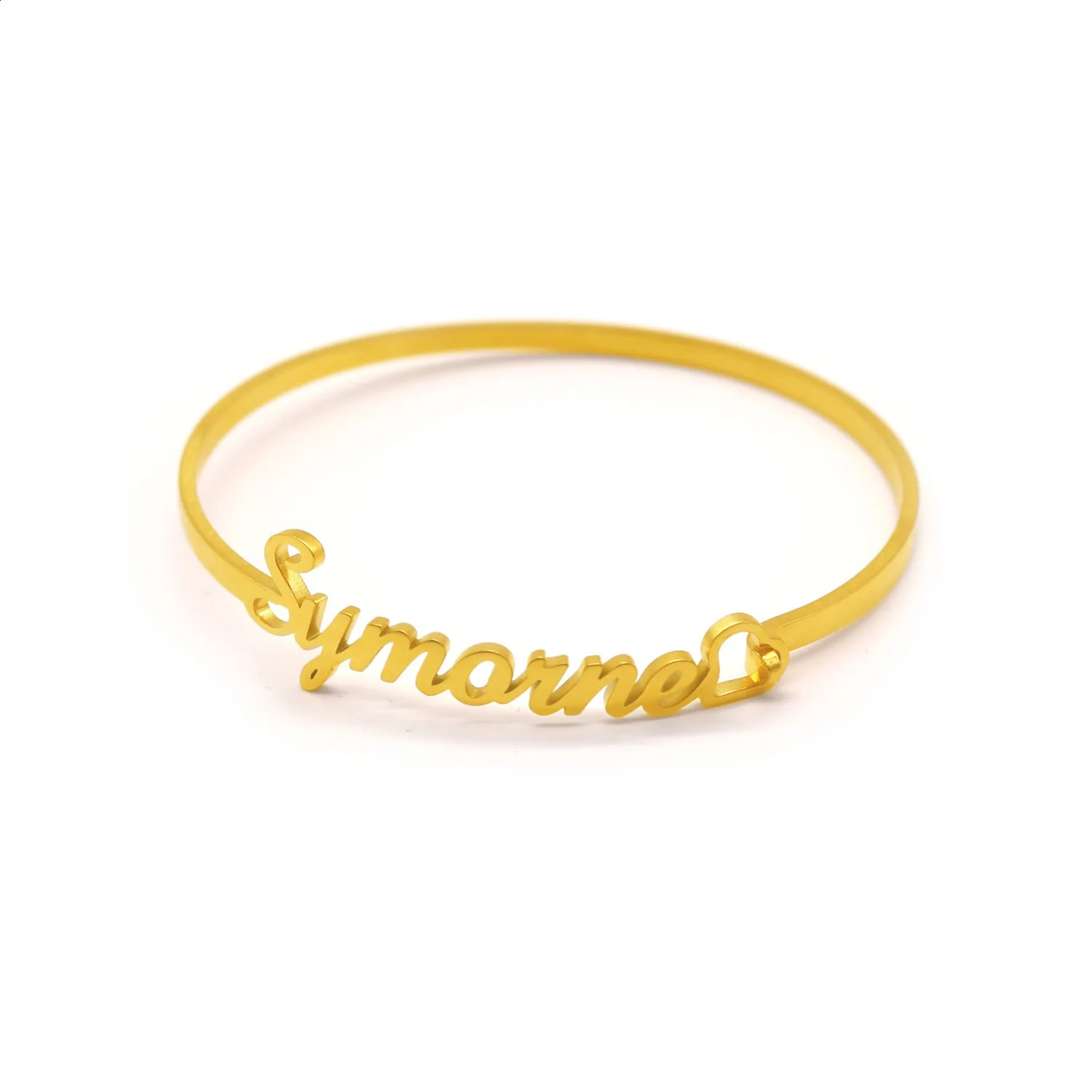 Customized stainless steel name ring bracelet with adjustable English name for couples. Customized gold-plated bracelet jewelry gift 250422