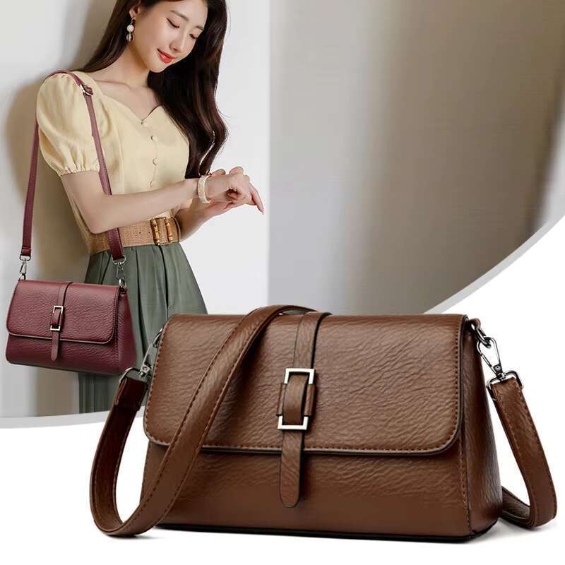 New Fashion Women's Small Square Shoulder Messenger Portable Super Bag Single Strap Polyester Lining Stylish Lady Design