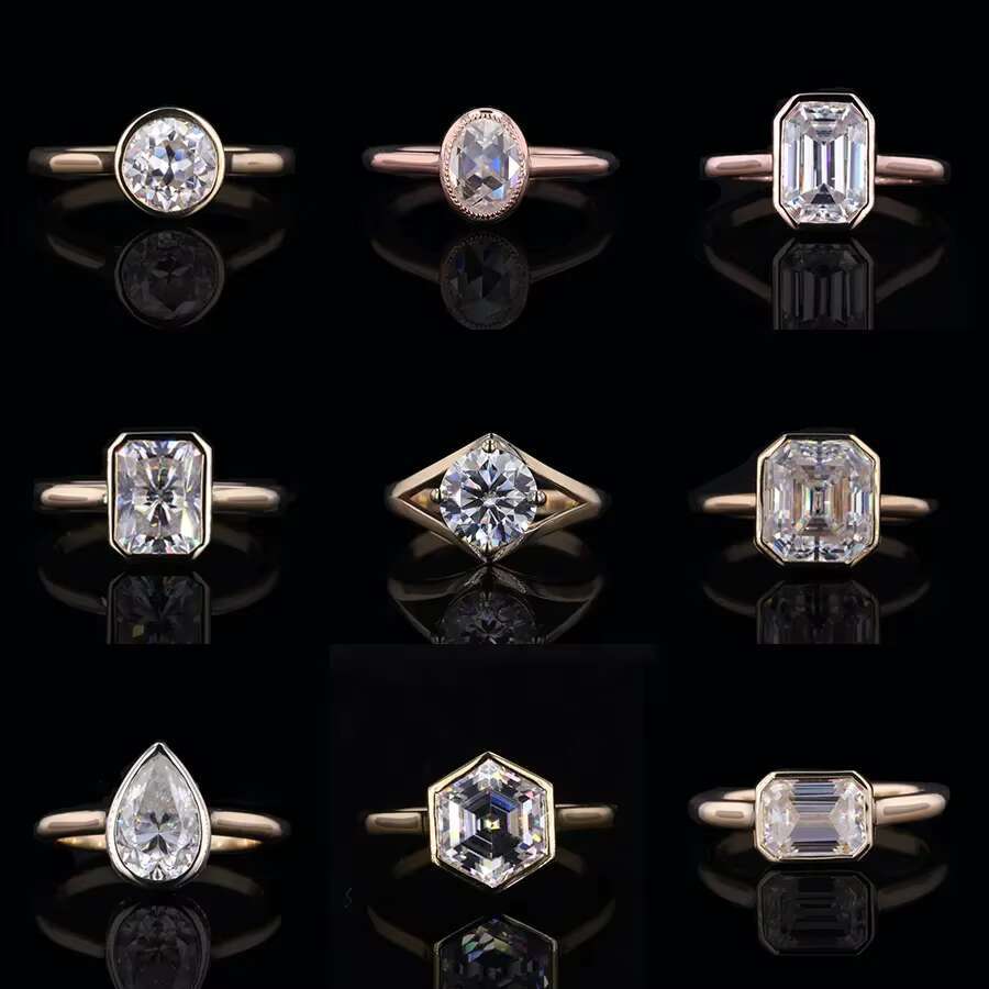 Fine Jewelry Certificated Diamond Ring PT950 Platinum Prong Setting Moissanite 18K 14K Gold Engagement Ring Bands Rings