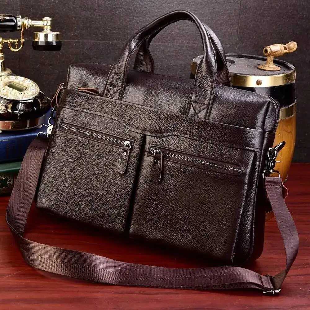 Business Laptop Bag Genuine Handbags Male Travel Briefcases Men High Quality Cowhide Leather Messenger BagsT251125