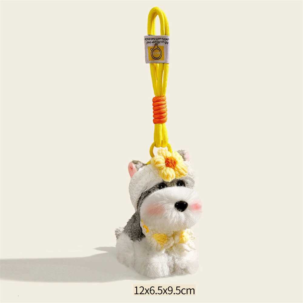 Cute Schnauzer Plush Keychain - Cartoon Puppy Bag Pendant Keyring for Women Girls Schoolbag Accessories Christmas Birthday GiftXJ251125