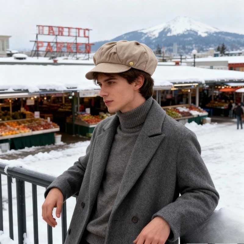 1pc Winter Warm Womens Beret Cap Windproof Insulation Blend Retro Solid Color Girls Fashion Newpaper Cap Cabbie Visor Beret Hat J251125