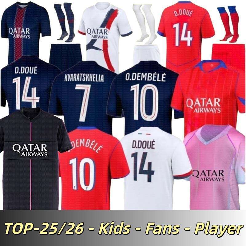 3XL 4XL PSGes jersey 25 26 O.DEMBELE KVARATSKHELIA D.DOUE 2025 jersey jersey HAKIMI VITINHA JOAO NEVES B.BARCOLA ZAIRE-EMERY G.RAMOS kit paris st germain kids