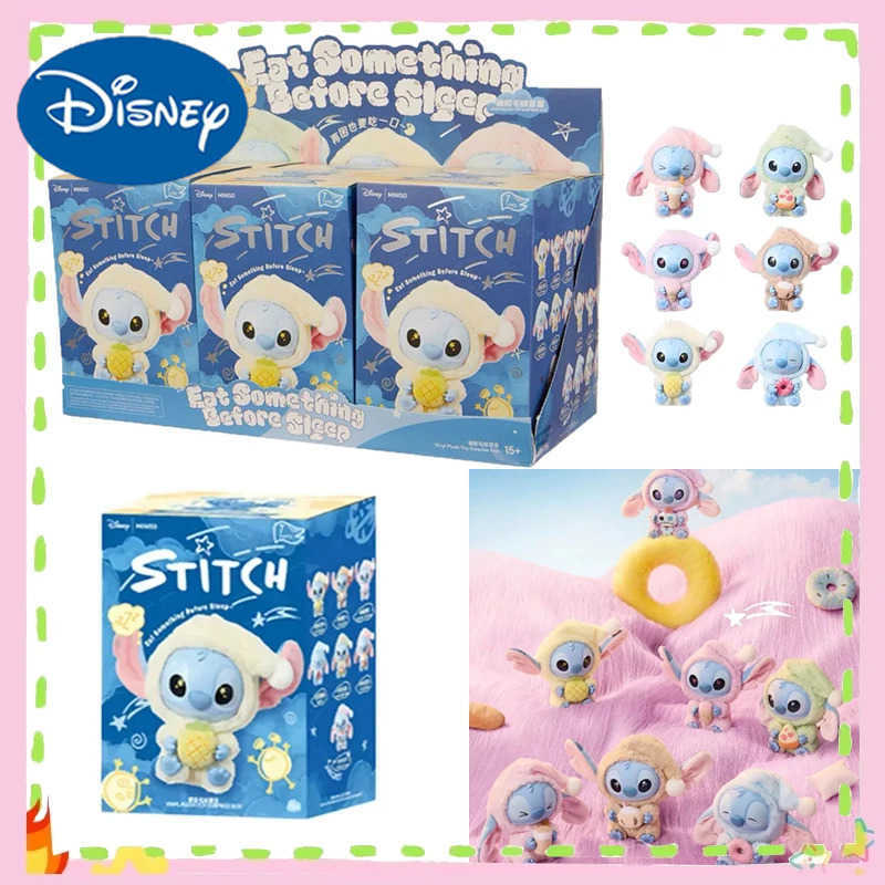 Disney Sewing Bedtime Eating Series Plush Blind Box Vinyl Toy Cute Doll Mystery Box Pendant Decorative Gift Y250425