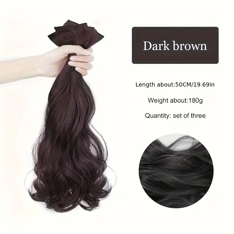 Elegant Synthetic Fiber Wavy Hair Updo with Natural Look - Soft Texture & Long-lasting Shine