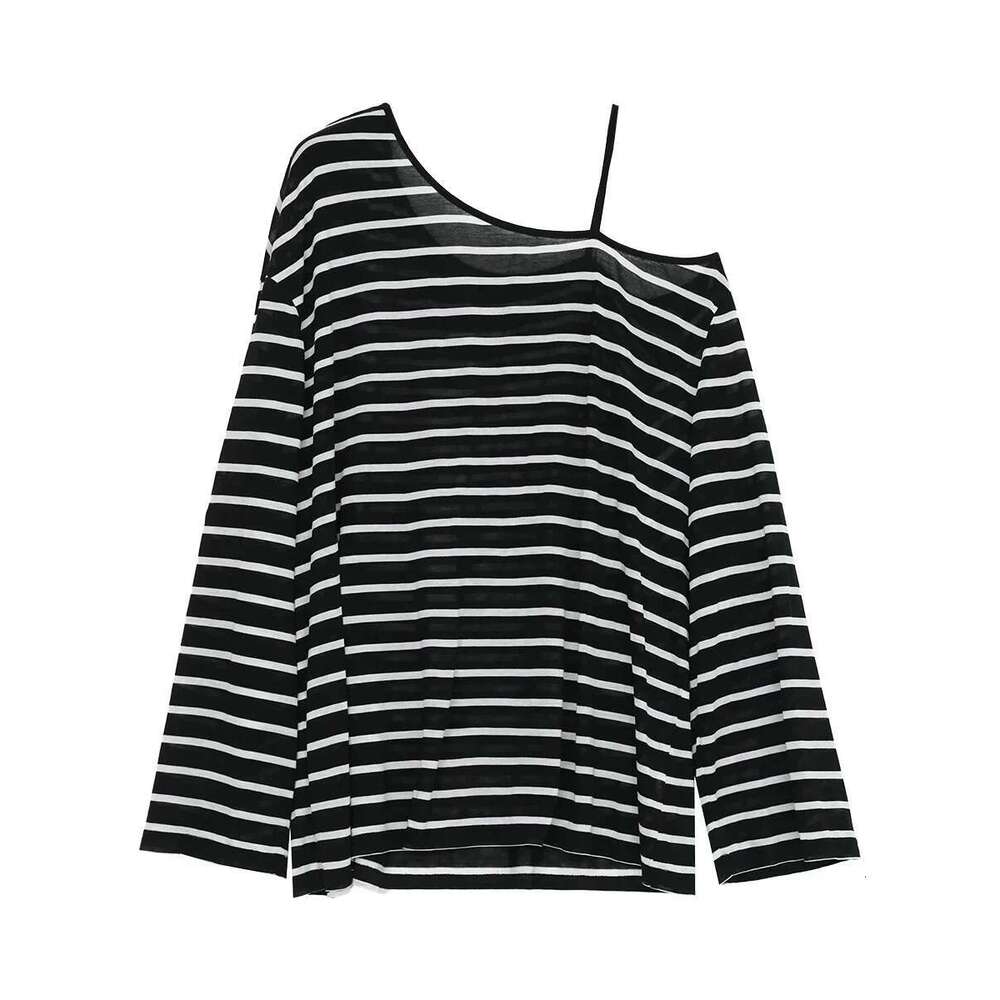 CHIC VEN Women Sweaters New Striped Knitted T-Shirt U Collar Long Sleeve Hoodie Top Autumn 2024