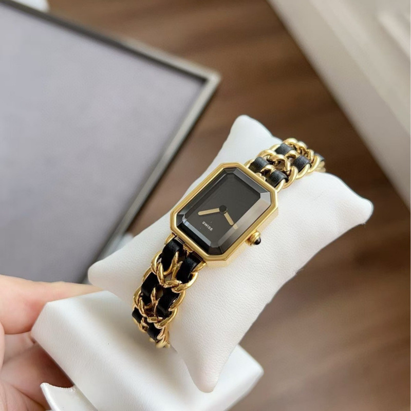 Designer watches with woven leather strap stainless steel metal design candy watches for women Christmas gifts very nice