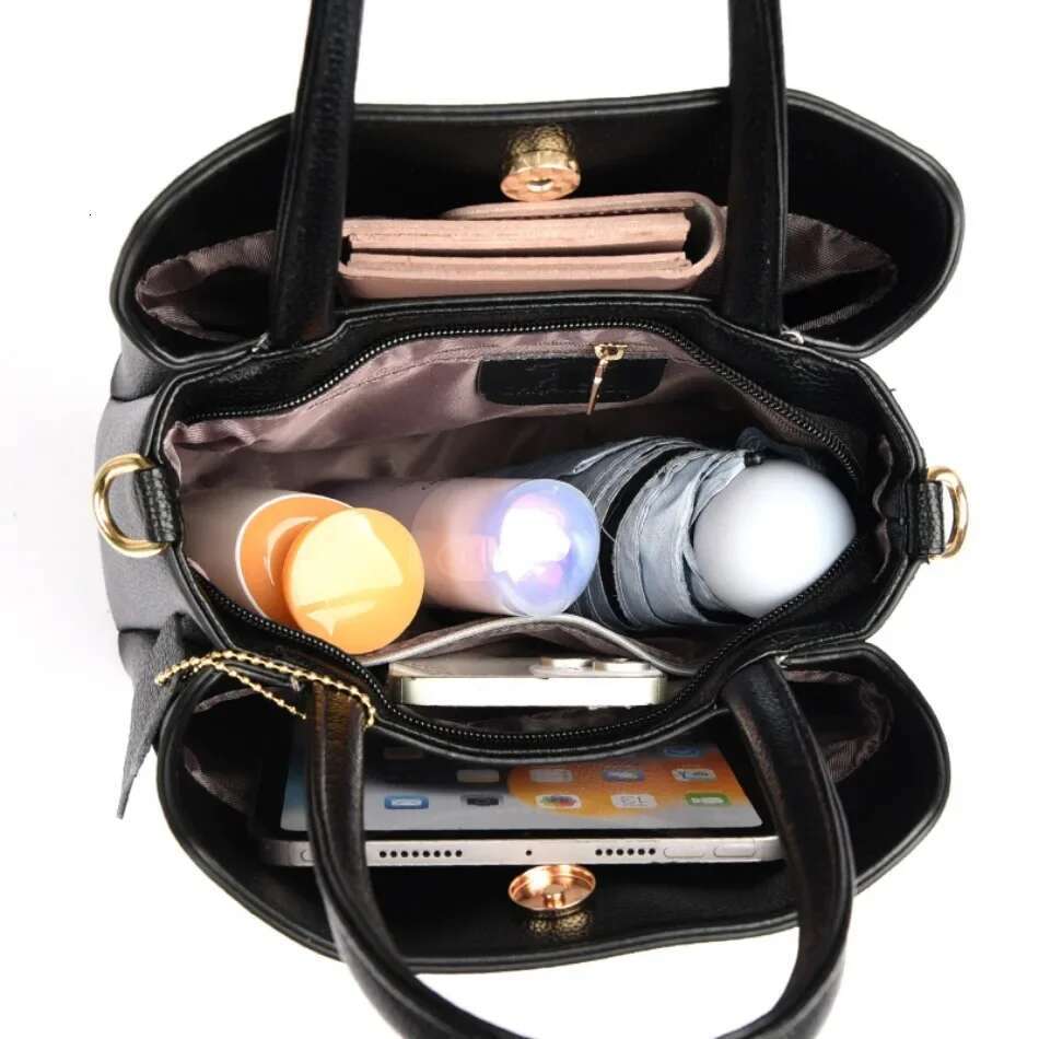 Soft Leather Handbags Designer Female Croosbody Bags For Women Casual Solid Color Tote Handbag Sac A Main 2024
