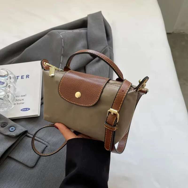 Mini Dumpling Handbag Women High-End Nylon Fabric Fashionable Shoulder/Crossbody Mobile Phone Bag For Ladies