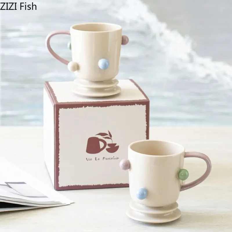 310ML Ceramic Coffee Mug Large Capacity Office Coffee Cup Water Cup Creative Irregular Milk Cereal Cup Birthday Gift Y251125