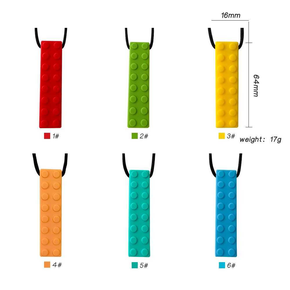 1pcs Silicone Teether Kids Chew Necklace Sensory Chewy Pendant Oral Motor Toys Therapy Tools for Autism ADHD chidrens goods G251125