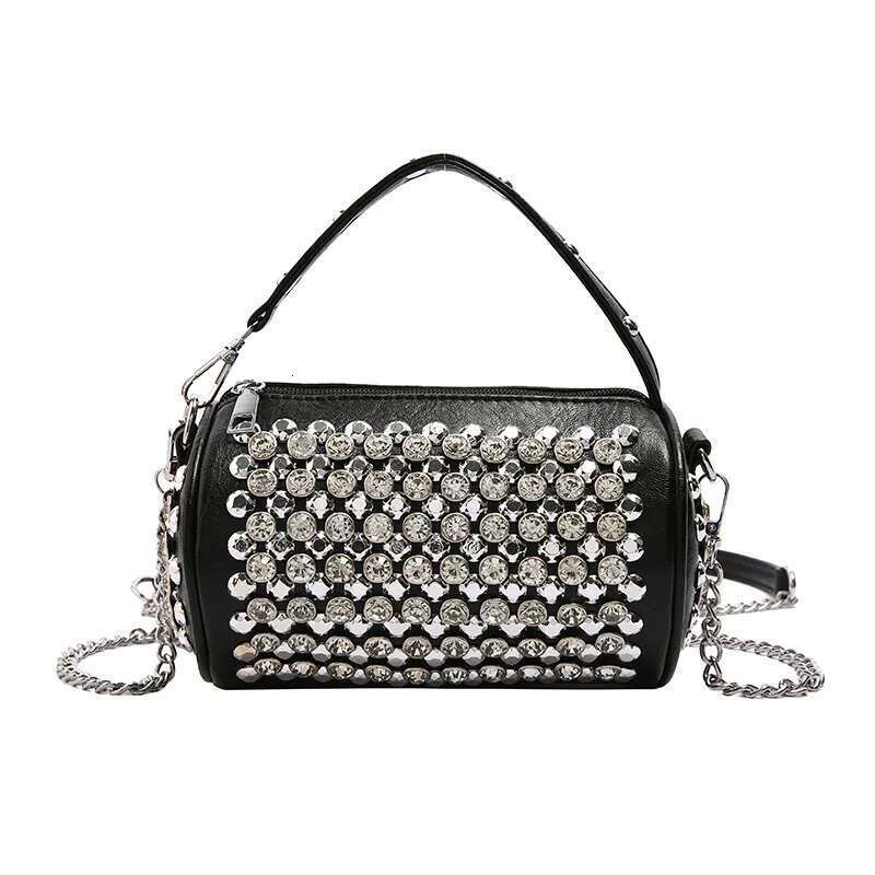 New Women's Cylinder Handmade Water Dia Versatile One Shoulder Crossbody Pillow Bag
