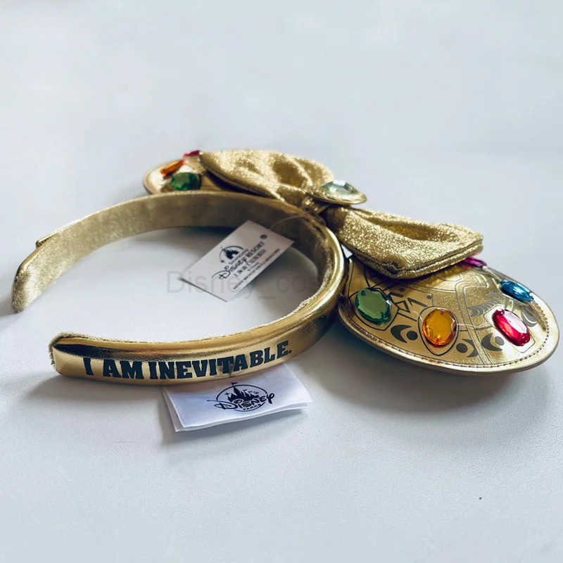 Disney Golden Mickey Adult Headband Marvel Infinity Stone Ear Headband Role Playing Accessories X250425