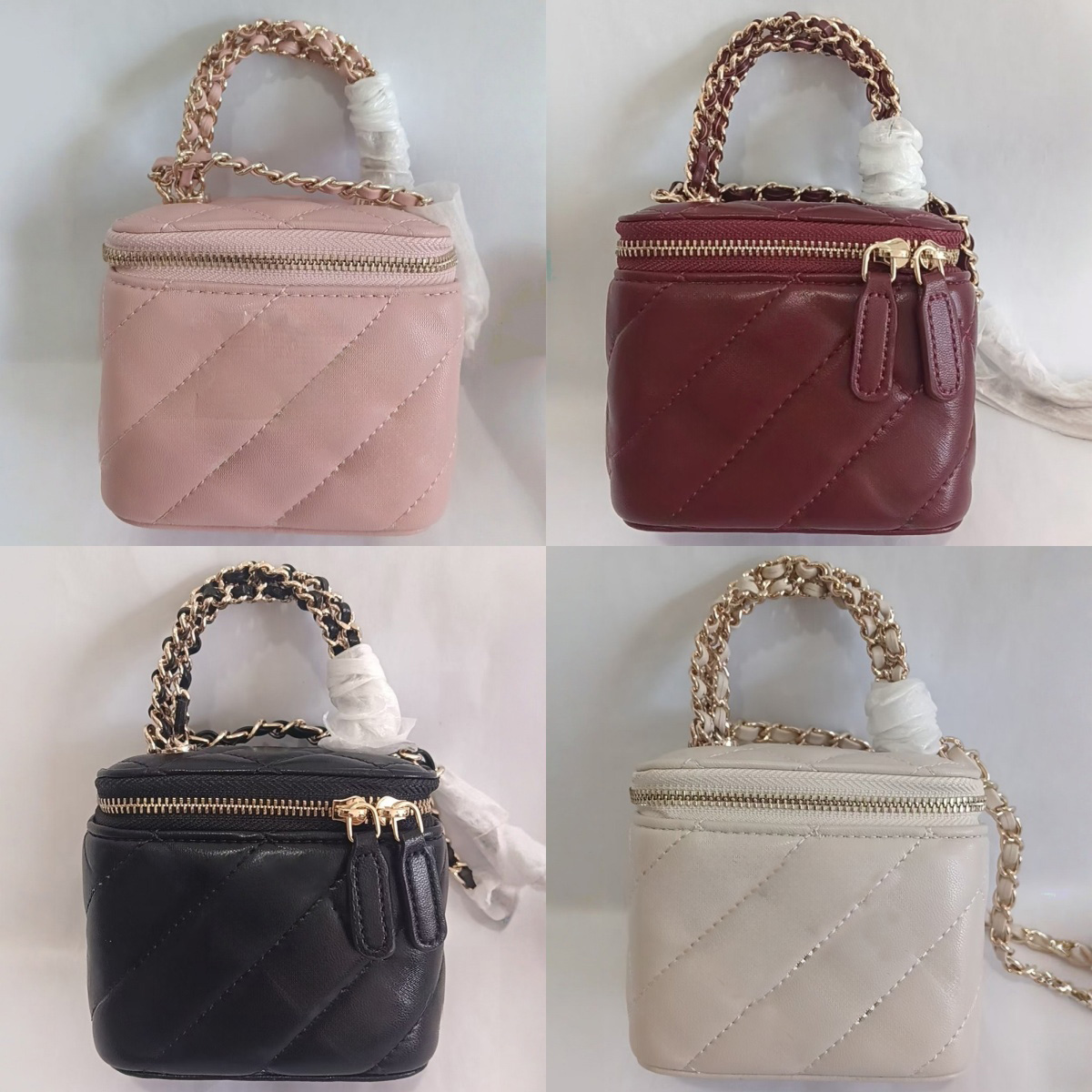 Designer Crossbody Bag Womans Classic Chain Square Handbag Fashion Zipper Bucketbag Mini Box Makeup Bags Casual Shopping Party Daily Pink Red Black White Brown