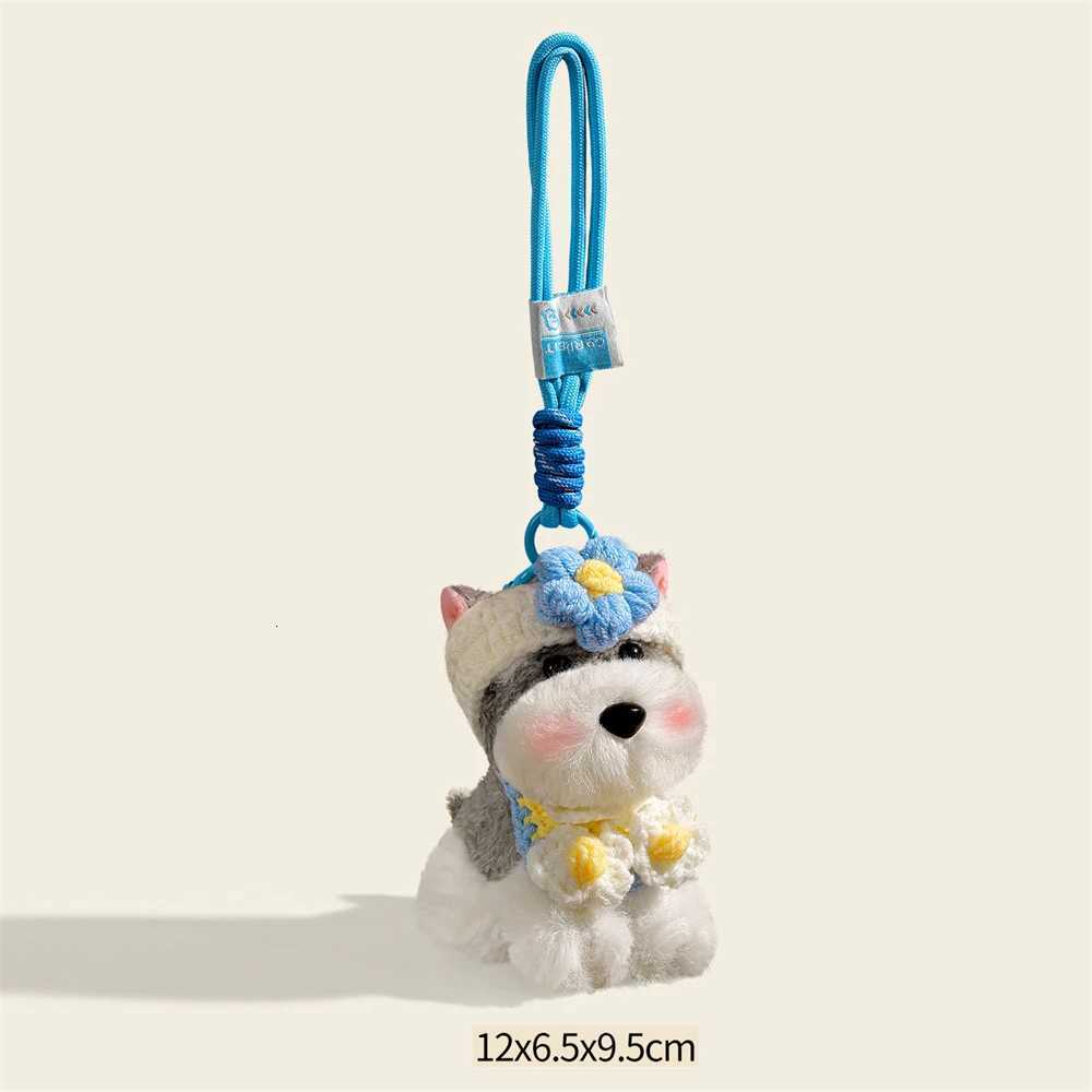 Cute Schnauzer Plush Keychain - Cartoon Puppy Bag Pendant Keyring for Women Girls Schoolbag Accessories Christmas Birthday GiftXJ251125