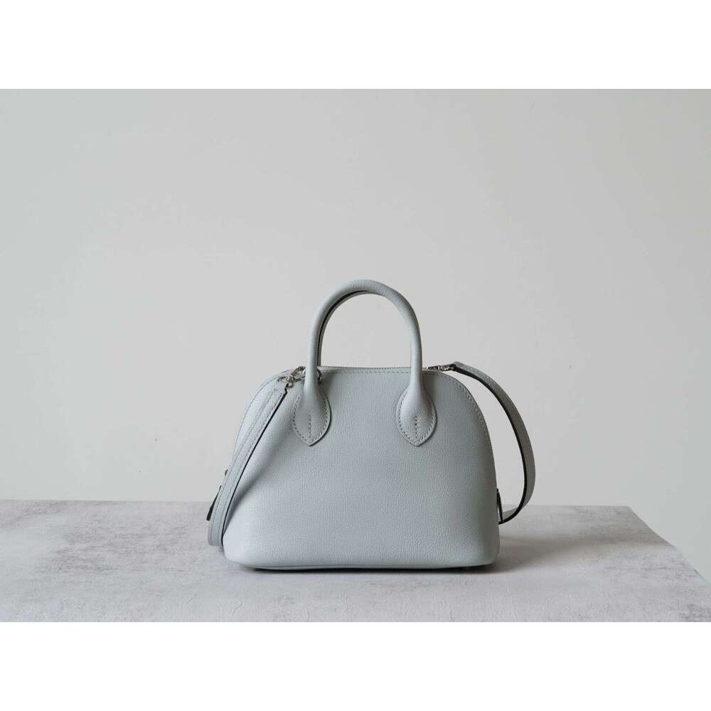 Bolide Half Wax Line High end Head Layer Cowhide Mini Bowling Shell Women's One Shoulder Handheld Crossbody Bag