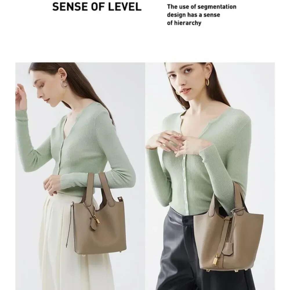 Designer Bag Ladies' Premium Bucket With Inner Liner, Classic Handbag, Fashionable Commuting Women's Bag, Versatile Set Bag