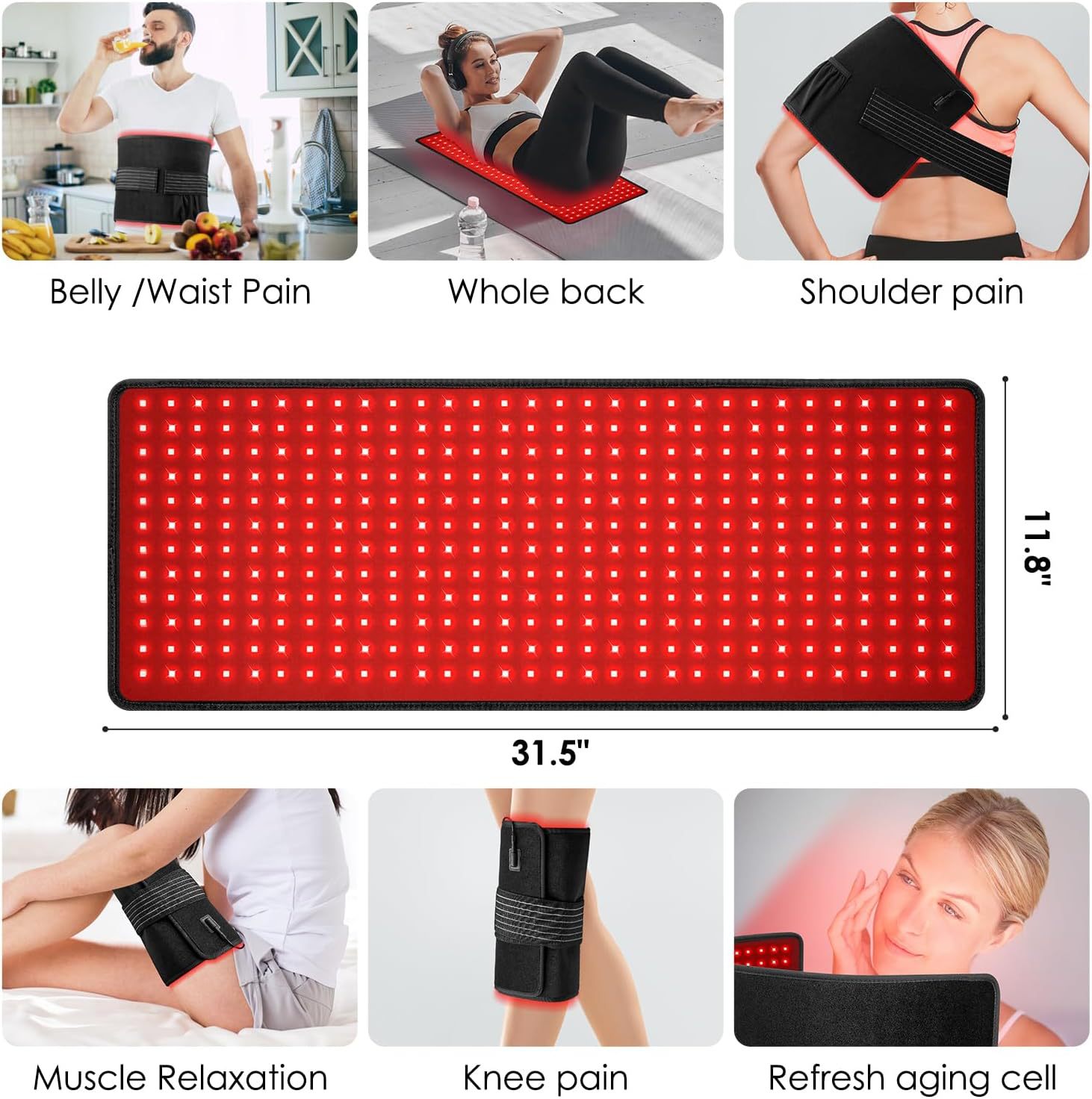 2025 New Red Light Therapy Pads LED 660 850NM near Infrared Whole Body Treatment Large Pads for Home Use