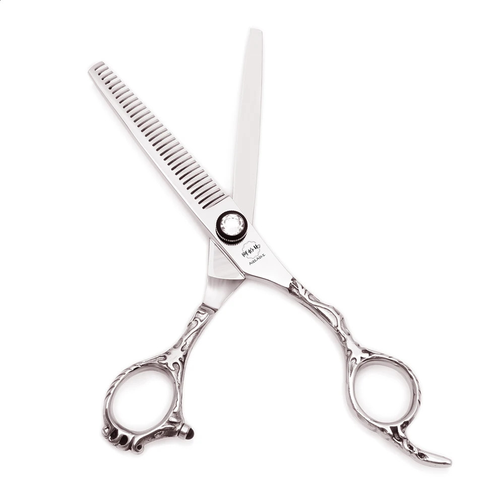 Professional Hair Scissors 6 Japan 440C AQIABI Hairdressing Scissors Silver Hair Cutting Shears Thinning Scissors Salon A9008 250424