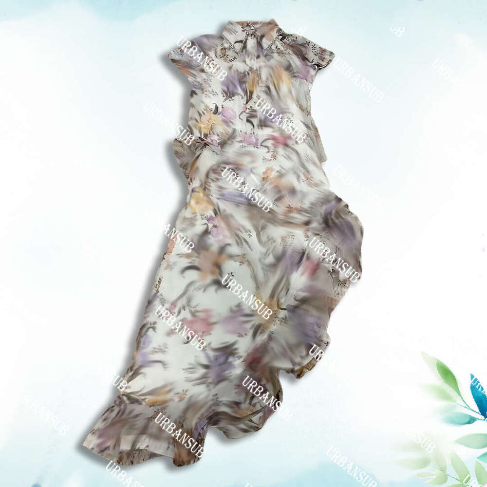 Women's Industrial Chic Lace Trim Top Skirt Se Long Sleeve Printed Two Piece Outfit Dress