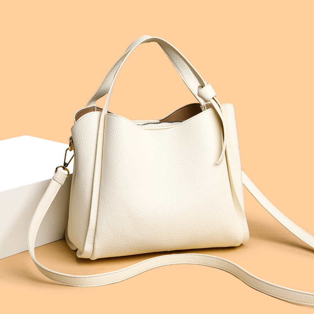 Luxury Soft Leather Women's Handbag - Stylish Tote, Crossbody & Shoulder Bag, Versatile Bucket Purse for Everyday Use (Trendy 2025)