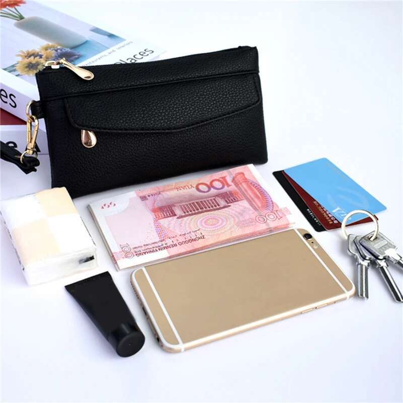 2024 Fashion Women Wallets Brand Leather Long Design Pouch Handbag Coin Card Holders Clutch Purse Money Clip Wallet