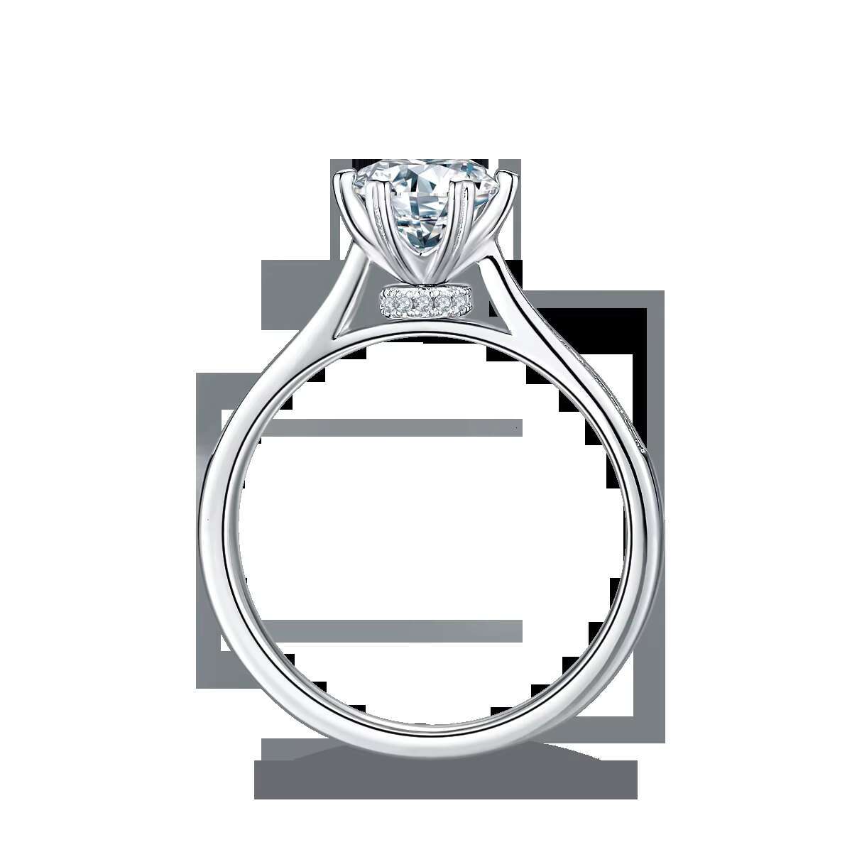 High-End Customized 925 Silver Engagement Rings for Women Brilliant Cut Moissanite Diamond VVS Excellent Quality Jewelry