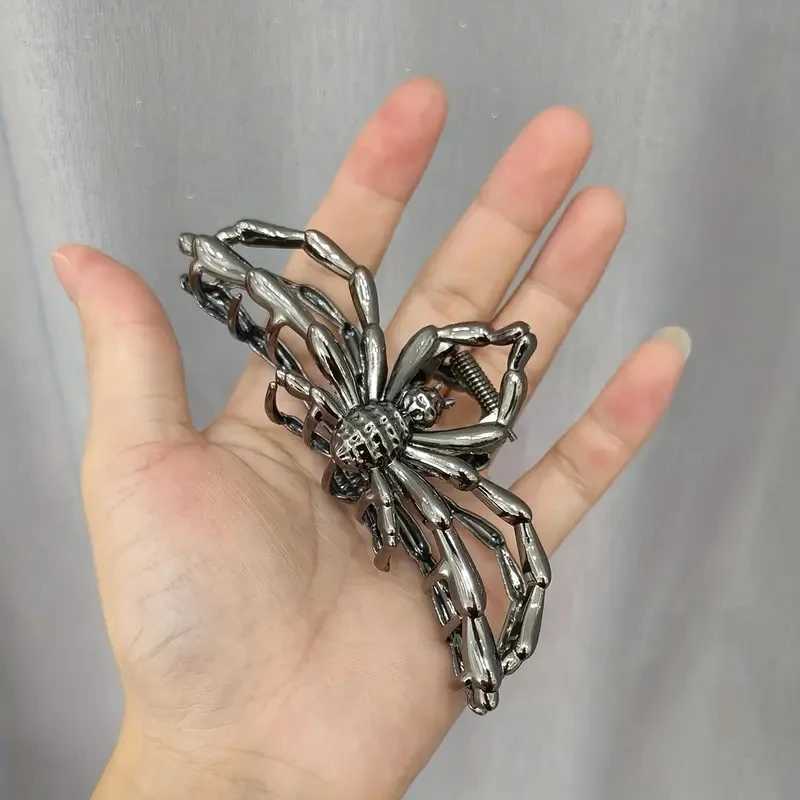 1 Spider Hair Clip Black Spider Claw Clip Large Metal Hair Clip Female Halloween Hair ClipT250425